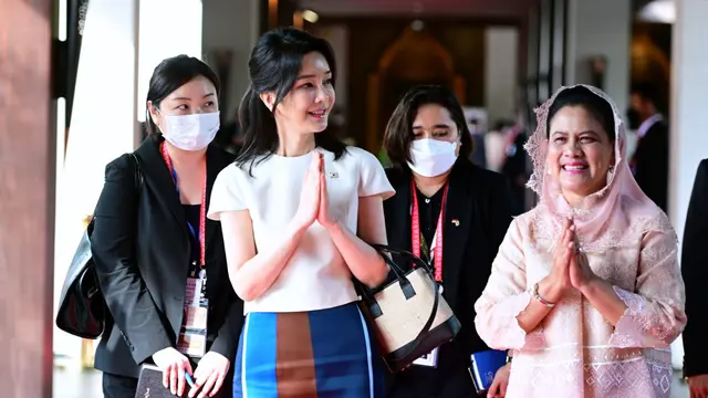 Ibu Iriana Joko Widodo dan Ibu Negara Korea Selatan, Madam Kim Keon-hee