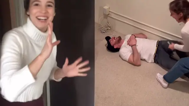 Alba Babtis bersama Chris Evans dalam sebuah video