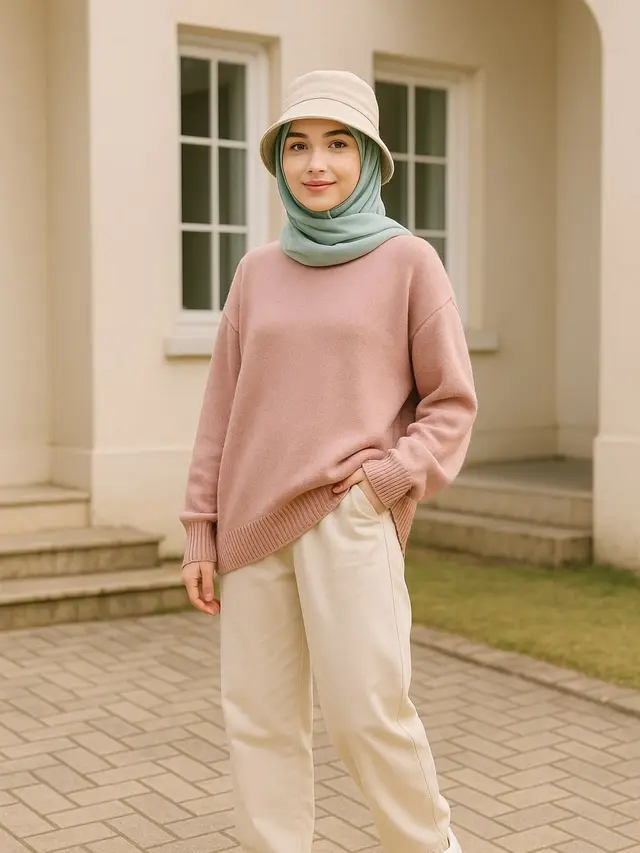 Outfit Cewe Kue Hijab