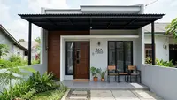 9 Desain Kanopi Teras Rumah Mungil dengan Tiang Minimalis, Estetik dan Fungsional