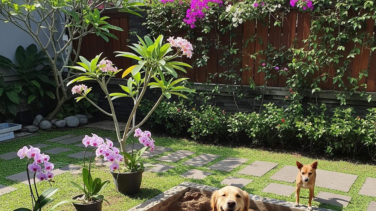 10 Ide Halaman Belakang Rumah yang Ramah Hewan Peliharaan, Nyaman, Aman, dan Estetik