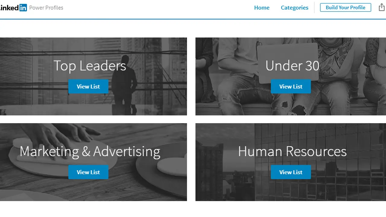 LinkedIn Power Profiles (Credit: LinkedIn).