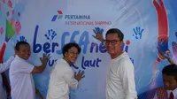 PT Pertamina International Shipping (PIS) meluncurkan program Tanggung Jawab Sosial Lingkungan (TJSL) berjudul "BerSEAnergi untuk Laut" Jakarta, Rabu (11/10).