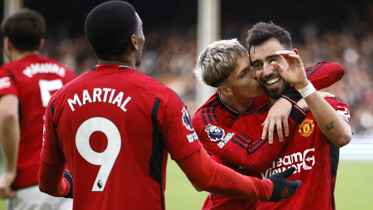 Foto: Menang Tipis atas Fulham, Bruno Fernandes Cetak Gol di Laga ke-200 Bersama MU