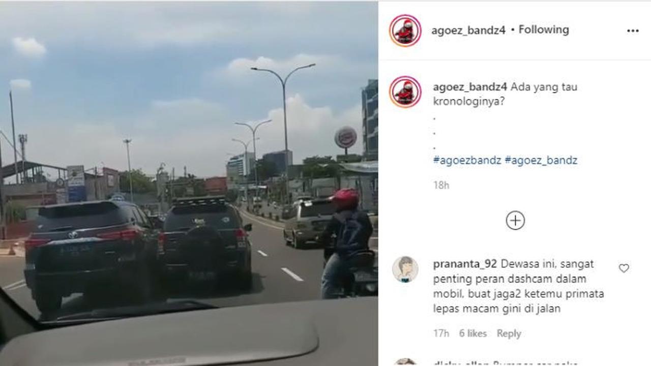 2 SUV Saling Seruduk di Jalan Raya (Instagram @agoez_bandz4)