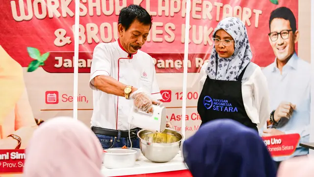 Sandiaga Uno menyampaikan, pelatihan sebagai langkah nyata untuk meningkatkan keterampilan para ibu sekaligus membuka peluang usaha rumahan.