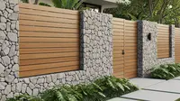 7 Model Pagar Rumah Modern Tanpa Motif Ramai, Elegan dengan Sentuhan Kayu Natural