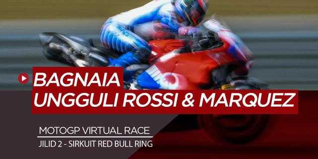 VIDEO: Kalahkan Valentino Rossi dan Marc Marquez, Bagnaia Menangi MotoGP Virtual Race