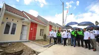 BTN melakukan Akad Perdana KPR untuk Gojek di Perumahan Perumnas Semesta Jeruksawit Permai, Kabupaten Karanganyar, Jawa Tengah