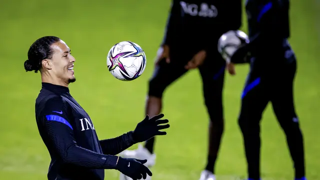 Intip Sesi Latihan Belanda Jelang Lawan Montenegro