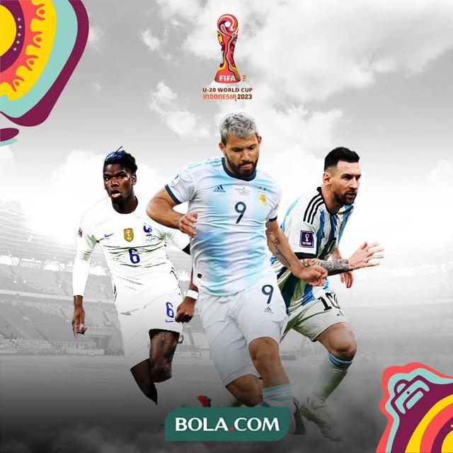 Piala Dunia U-20 - Paul Pogba, Sergio Aguero,  Lionel Messi