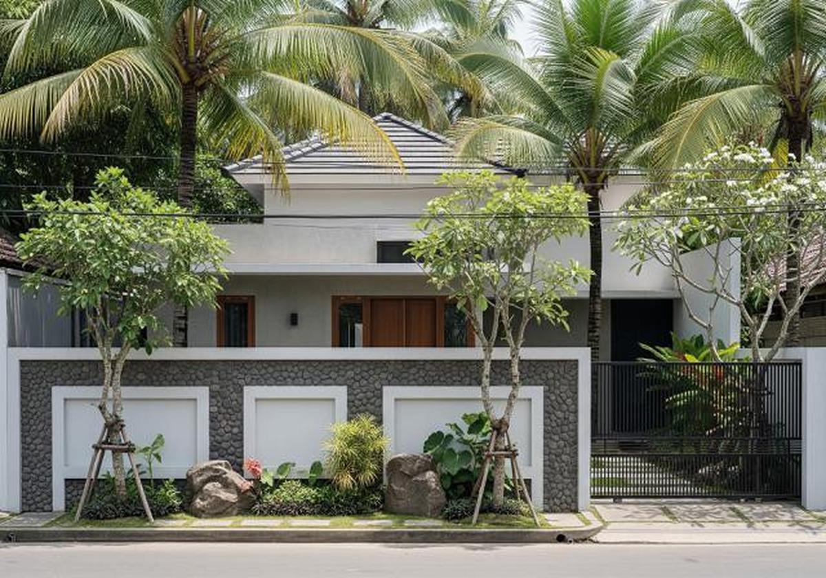 8 Desain Pagar Rumah Natural dengan Batu Kali, Pilihan Kokoh dan Estetik