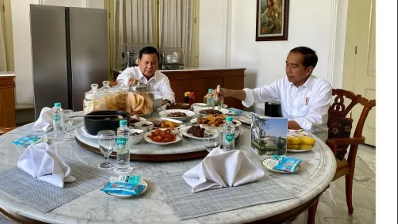 Menteri Pertahanan (Menhan) Prabowo Subianto bertemu dengan Presiden Joko Widodo di Istana Bogor. (Instagram @prabowo)