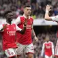 Bukayo Saka mencetak brace ketika Arsenal mencukur Crystal Palace 4-1 di Premier League 2022/2023. (AP/Kirsty Wigglesworth).