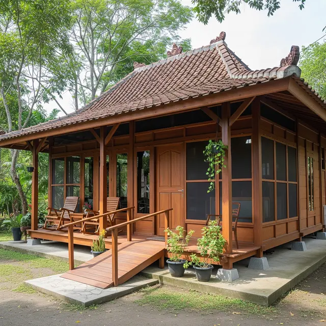 Rumah Sederhana Rp50 Jutaan di Desa yang Nyaman untuk Orang Tua Pengguna Tongkat