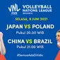 Live Streaming Volleyball Nations Legaue 2021 Selasa 8 Juni 2021 di Vidio. (Sumber : dok. vidio.com)