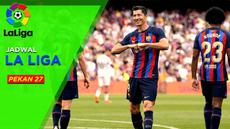 Berita Motion grafis jadwal lengkap Liga Spanyol 2022/2023 yang memasuki pekan ke-27. Di pekan ini, Barcelona akan bertandang ke markas Elche, sekaligus diprediksi akan menang mudah.