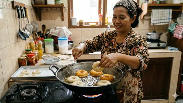 Resep Donat Anti Gagal Takaran Sendok (Foto: Gemini AI)