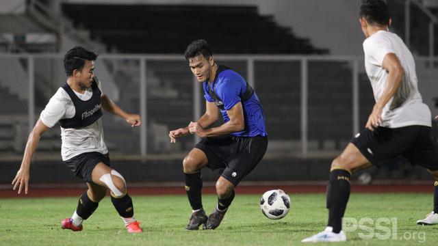 Timnas Indonesia dalam gim internal.