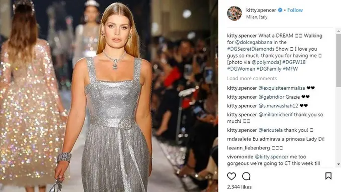 [Bintang] Bikin Kaget, Sosok Mirip Putri Diana Jadi Model di Fashion Show Dolce and Gabbana