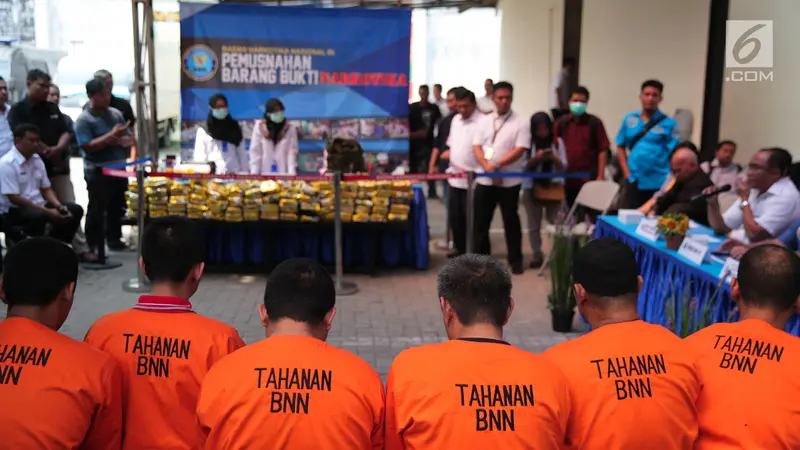 Ratusan Kilogram Sabu Dimusnahkan di Halaman BNN 