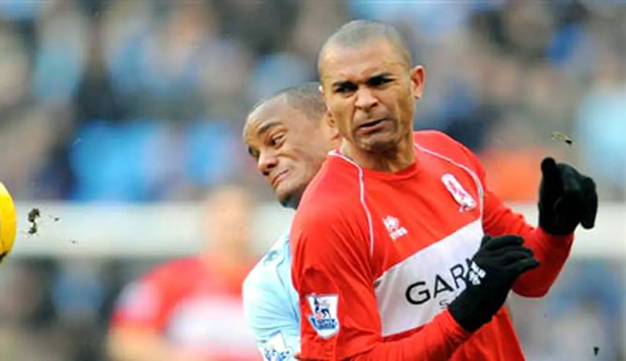 Middlesbrough's forward Afonso Alves during English Premier league match at The City of Manchester Stadium in Manchester, on February 7, 2009. AFP PHOTO/ANDREW YATES