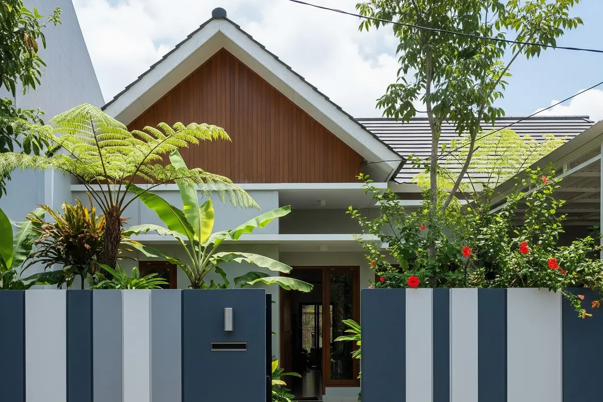 9 Model Pagar Tembok Minimalis Motif Garis Vertikal, Solusi Keamanan Modern Hunian