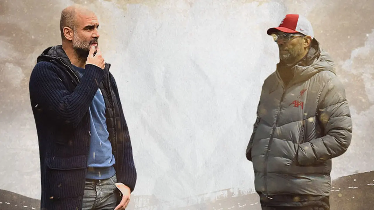Ilustrasi - Pep Guardiola dan Jurgen Klopp