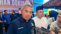 M. Farhan saat memberikan keterangan kepada wartawan di Bandung, (20/8/2024).