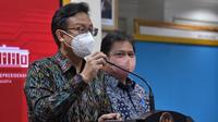 Menteri Kesehatan RI Budi Gunadi Sadikin saat memberikan keterangan pers usai Rapat Terbatas Evaluasi Pelaksanaan Pembatasan Kegiatan Masyarakat (PPKM) di Istana Merdeka Jakarta pada Senin, 13 Juni 2022. (Dok Sekretariat Kabinet RI)
