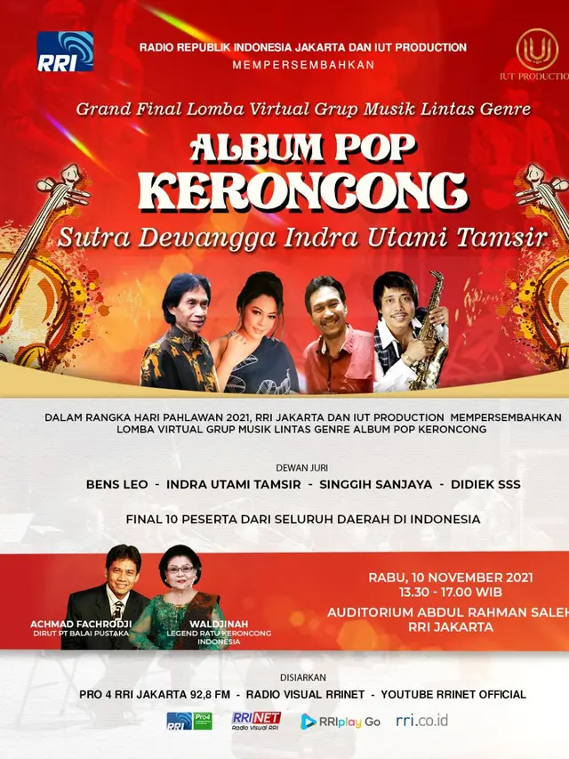 Indra Utami Tamsir menyelenggarakan lomba Keroncong.