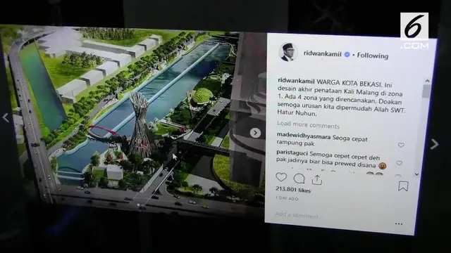 VIDEO: Ridwan Kamil Akan Ubah Kalimalang Jadi Kali Beruntung