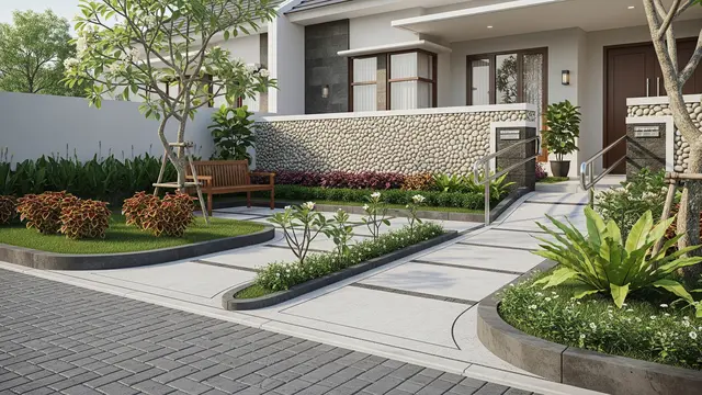 Ide Halaman Depan Rumah yang Mudah Dirawat oleh Lansia/Gemini AI