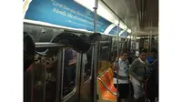 Penemuan ular di dalam transportasi umum yang bikin panik penumpang. (Sumber: Twitter/subway_snake)