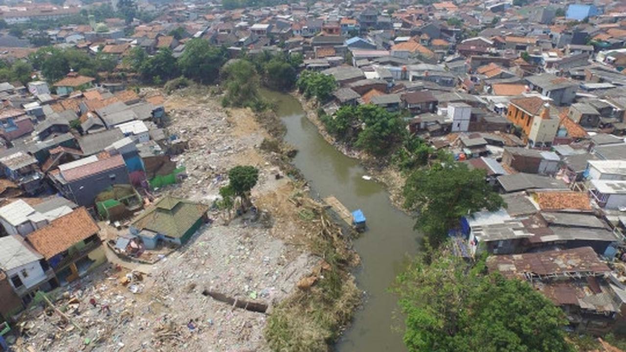 Beginilah pemandangan udara Kampung Pulo usai digusur