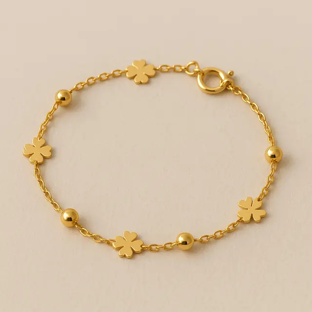 Model Gelang Emas Bola Kecil Kombinasi Rantai 2 Gram