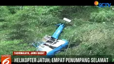 Akibat kecelakaan ini, empat penumpang heli naas tersebut selamat dan segera dievakuasi ke Rumah Sakit SMC Tasikmalaya.