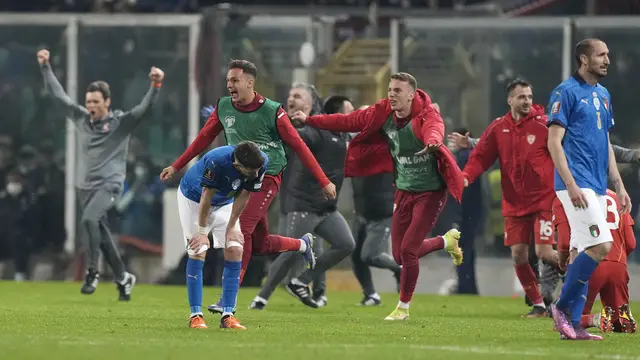 Italia Gagal ke Piala Dunia 2022 Usai Kalah dari Makedonia Utara