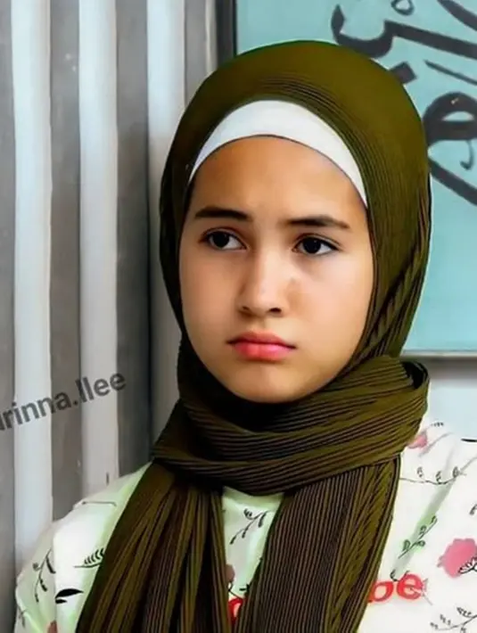 Bahkan, tak sedikit yang menyebut kalau dara 16 tahun ini mirip banget dengan Irish Bella saat mengenakan hijab. Terlebih, keduanya juga sama-sama punya paras bule yang menawan.(Liputan6.com/IG/@sandrinna.lle)