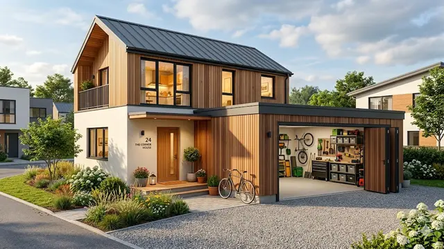 Model Rumah Kecil dengan Garasi Sekaligus Gudang