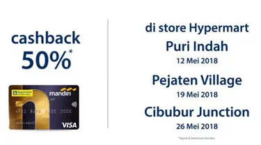 Mandiri kartu kredit Hypermart hadir dengan desain dan berbagai keuntungan baru.Apa saja?