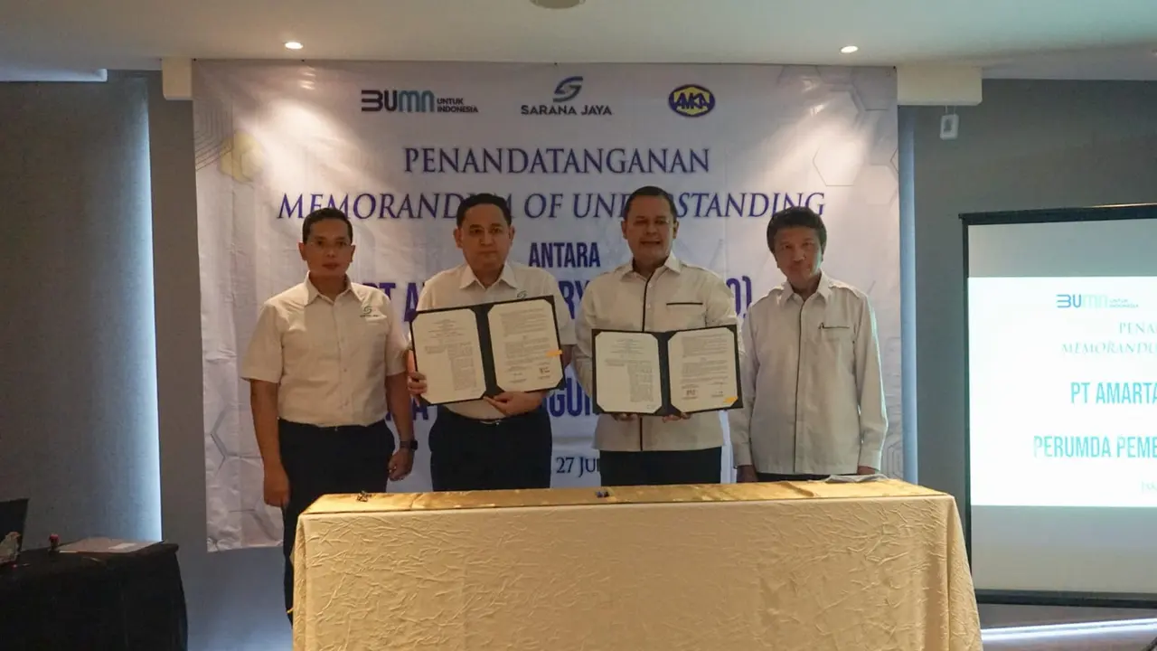 Perumda Pembangunan Sarana Jaya menggandeng PT Amarta Karya (Persero) membangun hunian terjangkau bagi masyarakat yaitu Halim Sky Residence Program SAMAWA.