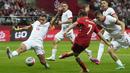 Polandia menang tipis 2-1 atas Turki. (AP Photo/Czarek Sokolowski)
