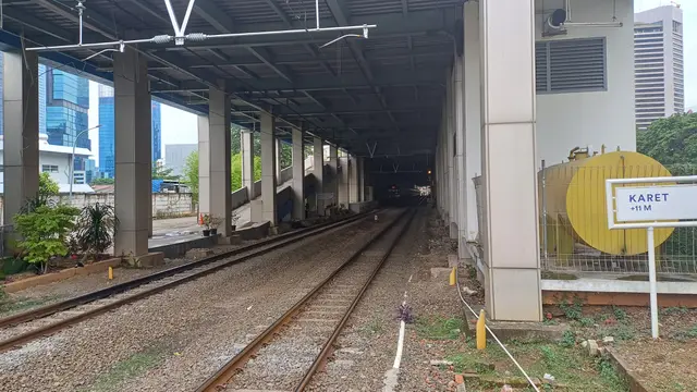 Stasiun Karet, Jakarta. (Foto: Liputan6.com/Maulandy R)