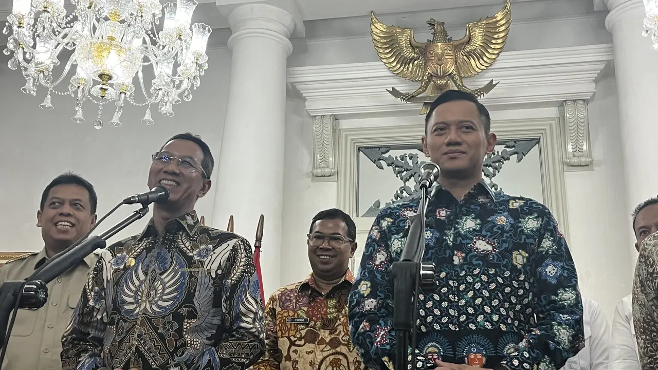 Pj Gubernur DKI Jakarta Heru Budi Hartono dan Menteri ATR Agus Harimurti Yudhoyono alias AHY