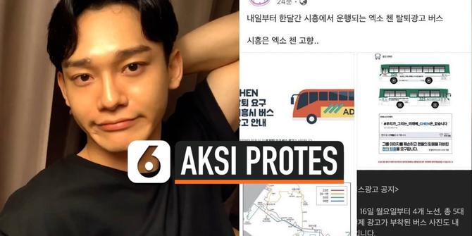 VIDEO: Pembenci Chen EXO Bikin Kampanye Iklan Tuntutan di Bus