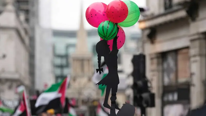 Massa Pro Palestina di London Turun ke Jalan Tuntut Gencatan Senjata