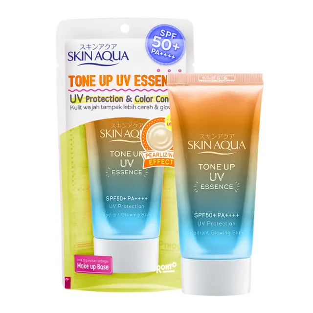 Skin Aqua Tone Up UV Essence 40 gram (Foto: Rohto Laboratories Indonesia)