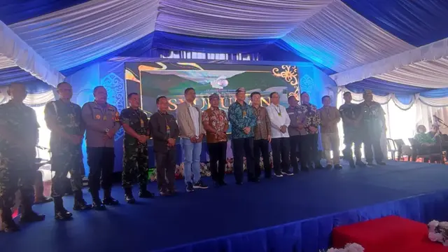 Syukuran  pembangunan PLTA Kayan Cascade di Bulungan, Kalimantan Utara, Kamis (30/5/2024).
