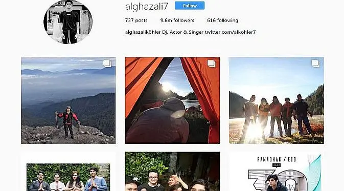 Akun Instagram Ahmad Al Ghazali (Foto: Ist)